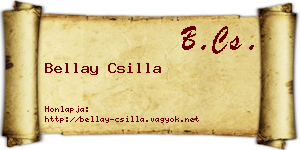 Bellay Csilla névjegykártya